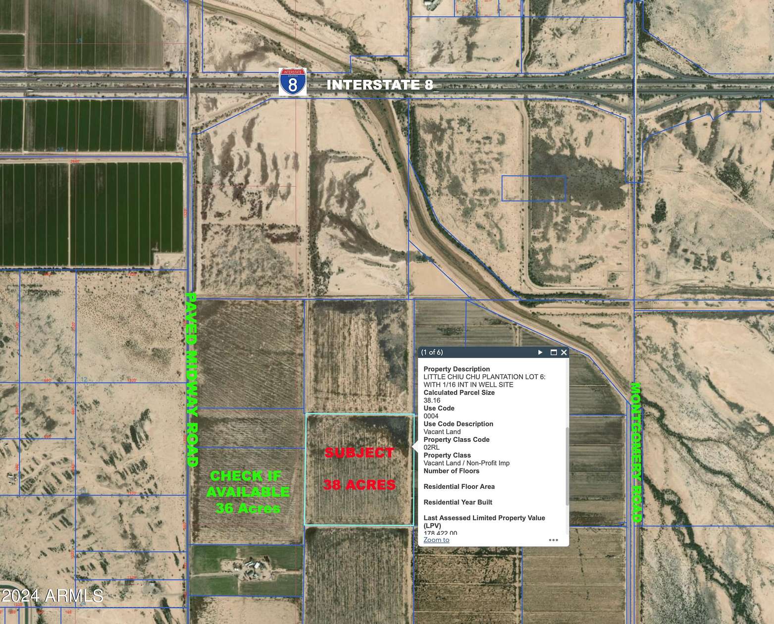 38.3 Acres of Agricultural Land for Sale in Casa Grande, Arizona