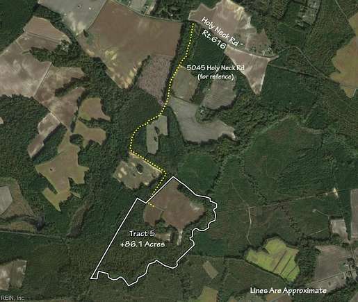 86 Acres of Recreational Land & Farm for Sale in Suffolk, Virginia