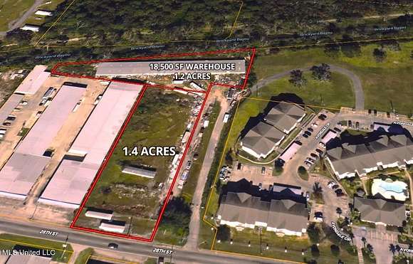 2.6 Acres of Improved Commercial Land for Sale in Gulfport, Mississippi