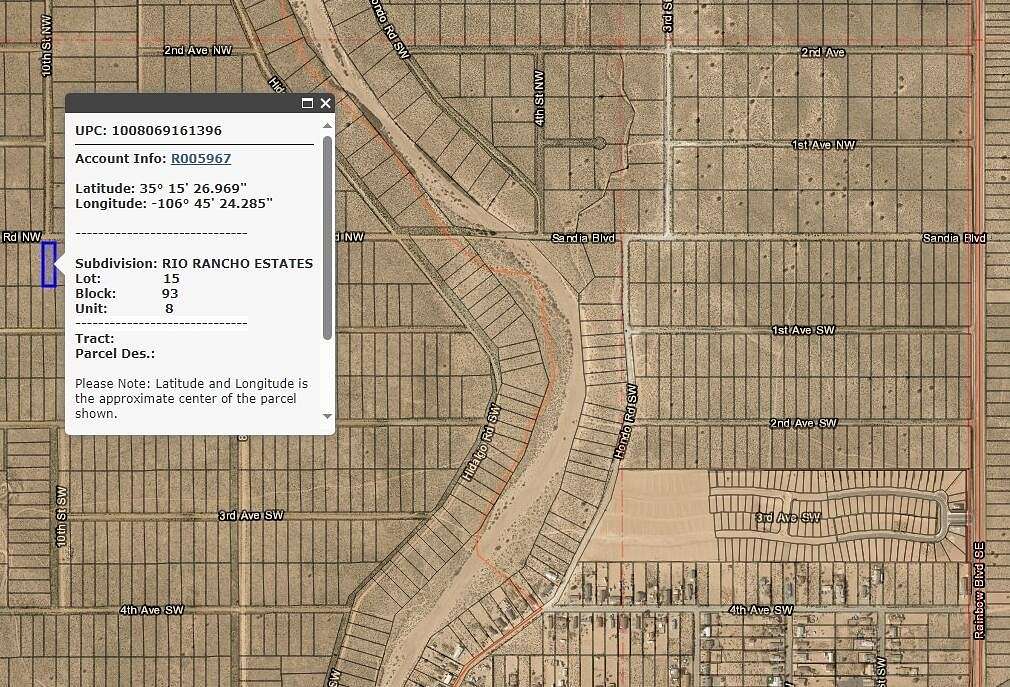 0.5 Acres of Residential Land for Sale in Rio Rancho, New Mexico