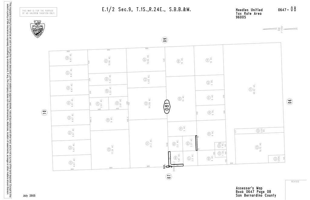 2.9 Acres of Land for Sale in Vidal, California