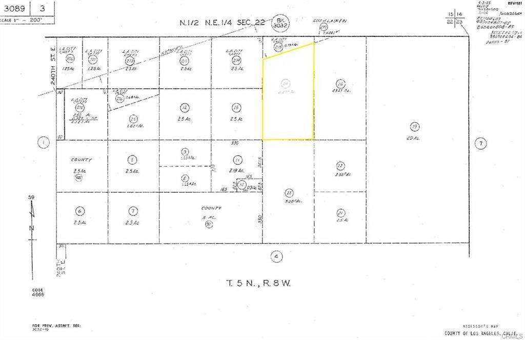 4.5 Acres of Land for Sale in Palmdale, California