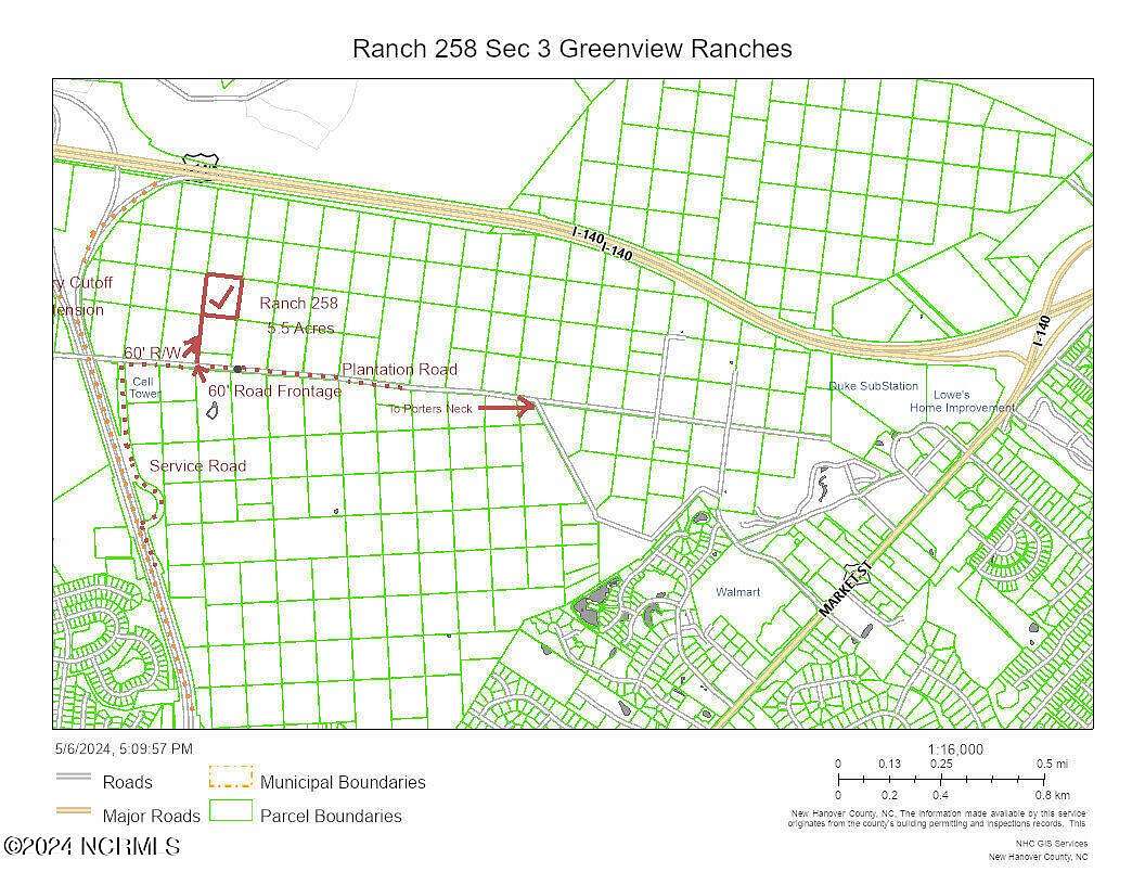 5.5 Acres of Residential Land for Sale in Wilmington, North Carolina