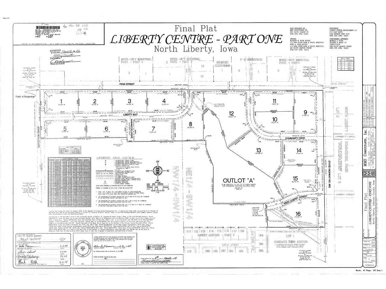 1.48 Acres of Commercial Land for Sale in North Liberty, Iowa