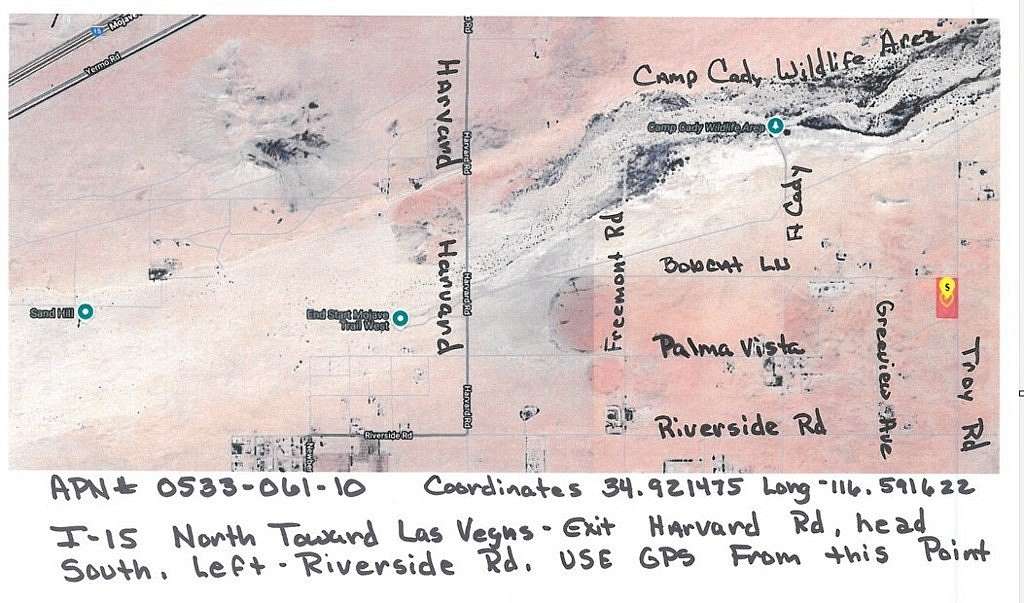 20 Acres of Land for Sale in Newberry Springs, California