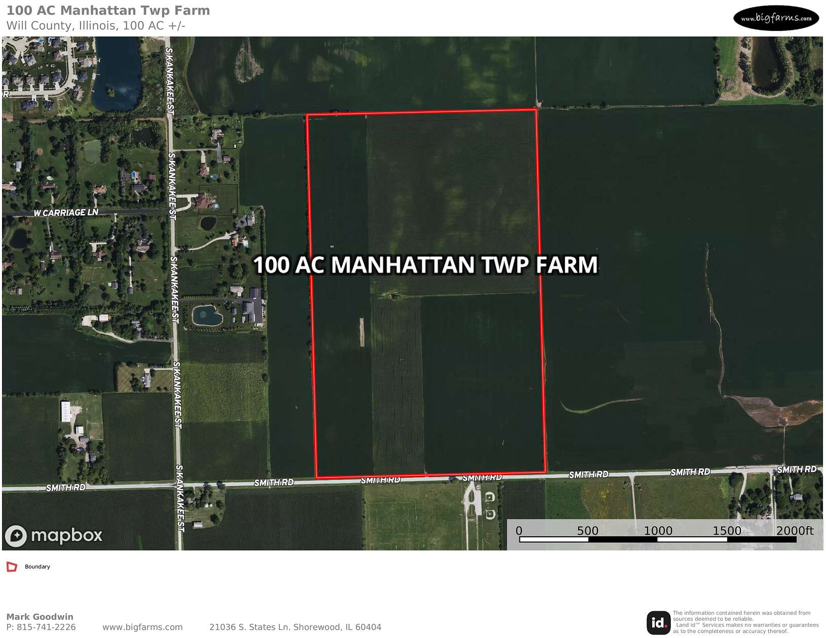 100 Acres of Recreational Land for Sale in Manhattan, Illinois