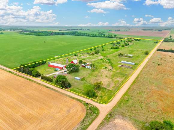 38.6 Acres of Land with Home for Auction in Kingman, Kansas