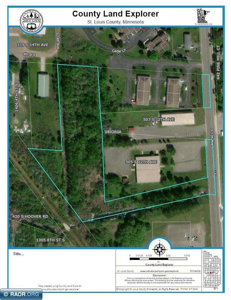 4.5 Acres of Commercial Land for Sale in Virginia, Minnesota