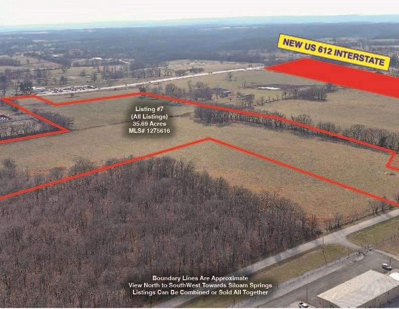 35.9 Acres of Commercial Land for Sale in Tontitown, Arkansas