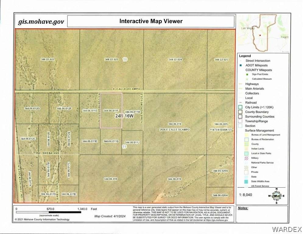 12.8 Acres of Land for Sale in Kingman, Arizona